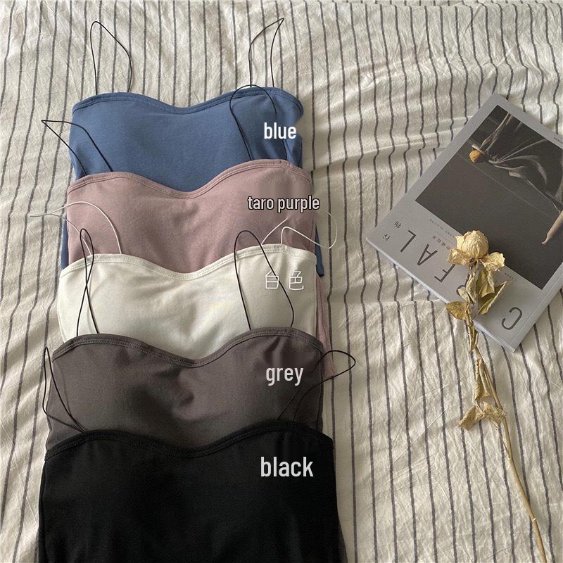 Ölgemälde Mädchen Geripptes Baumwoll-Spaghettiträger-Tanktop mit Wickelbrust-Bandeau und Unsichtbarem Träger Wunderschönes Rückendesign für Frauen