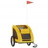 VidaXL Remorque de vélo pour animaux de compagnie jaune 93966