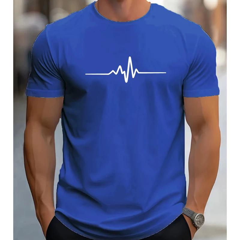 Summer Loose Size Creative Pattern Printed Slim Fit Casual Sports Round Neck Short Sleeved T-shirt Top