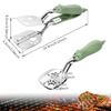 2 In 1 Stainless Steel Cooking Spatula Tongs Double Spatula Flipper Tong Clamp Food Flip Shovel Clip for Steak Fish Bread Pizza