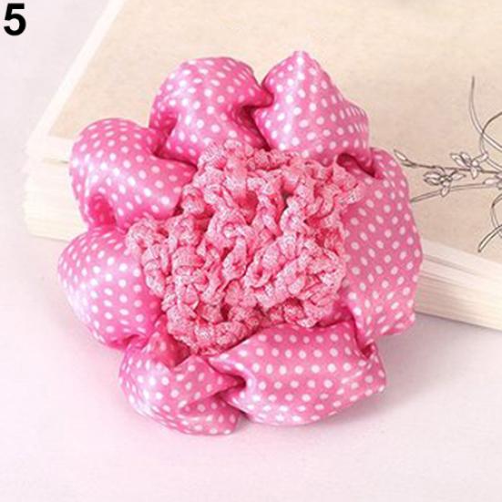 Girl Women Dot Shiny Bun Cover Snood Hair Net Nets Ballet Crochet Hair Band