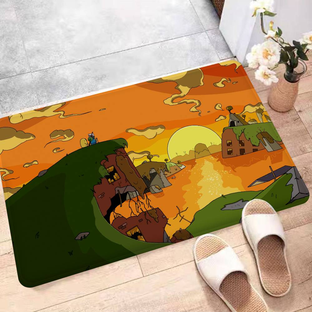 A-Adventure Cartoon T-Time Bathroom Mat Kids Room Bedroom Decoration Balcony Anti-Slip Doormat Living Room Welcome Rug