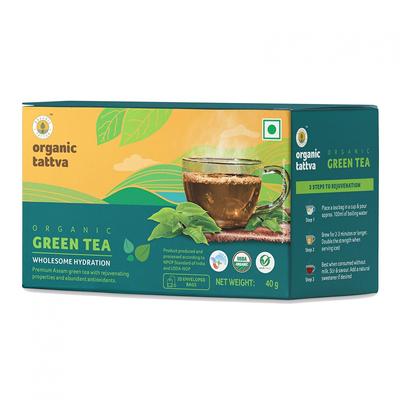 Assam zelený čaj (20 balení, 2g), Bio zelený čaj, bio Tattva