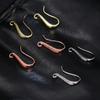18K Gold-Plated Copper U-Shaped Ear Hooks with Zircon for DIY Earrings, Available In Three Colors