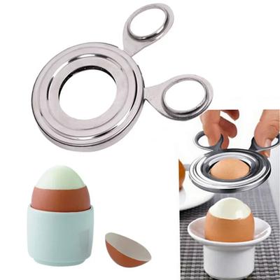 1pc Kitchen Tools Stainless Steel Egg Cutting Device Scissors Cutter for Boiled Egg Cups Egg Holder Baking Kitchen Accessories