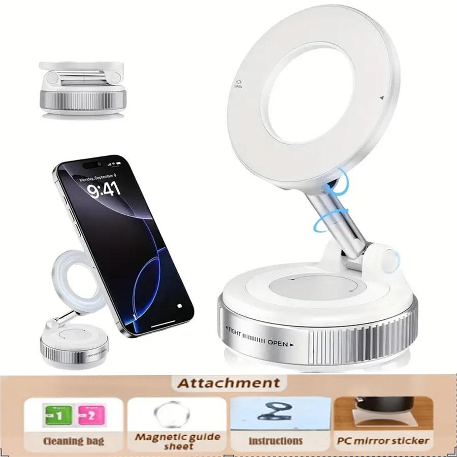 

2025 New Vacuum Magnetic desktop Mobile Phone Holder, 360° Rotatable and Foldable Design,Very Suitable for Desktop office белый