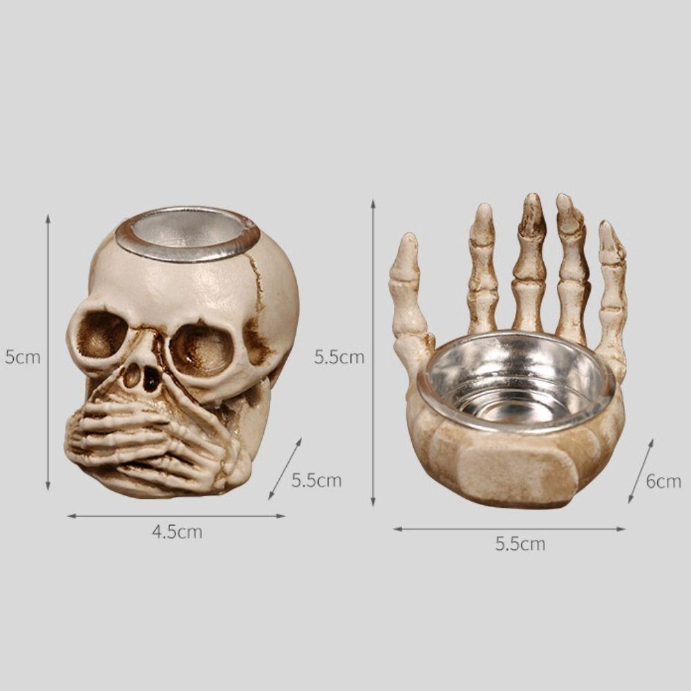 With Built-in Metal Tray Skeleton Palm Candlestick Candle Holder  Escape Room