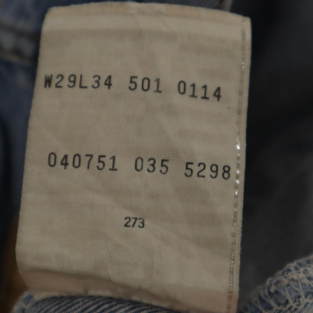 Levi's 90s 501 Old Euro Straight denim pants w29 Wash blue jeans Women Used