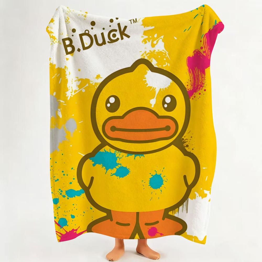 Toy Y Yellow R Rubber D Duck Throw Flannel Throw Blanket Suitable for Sofa Living Room Bedroom