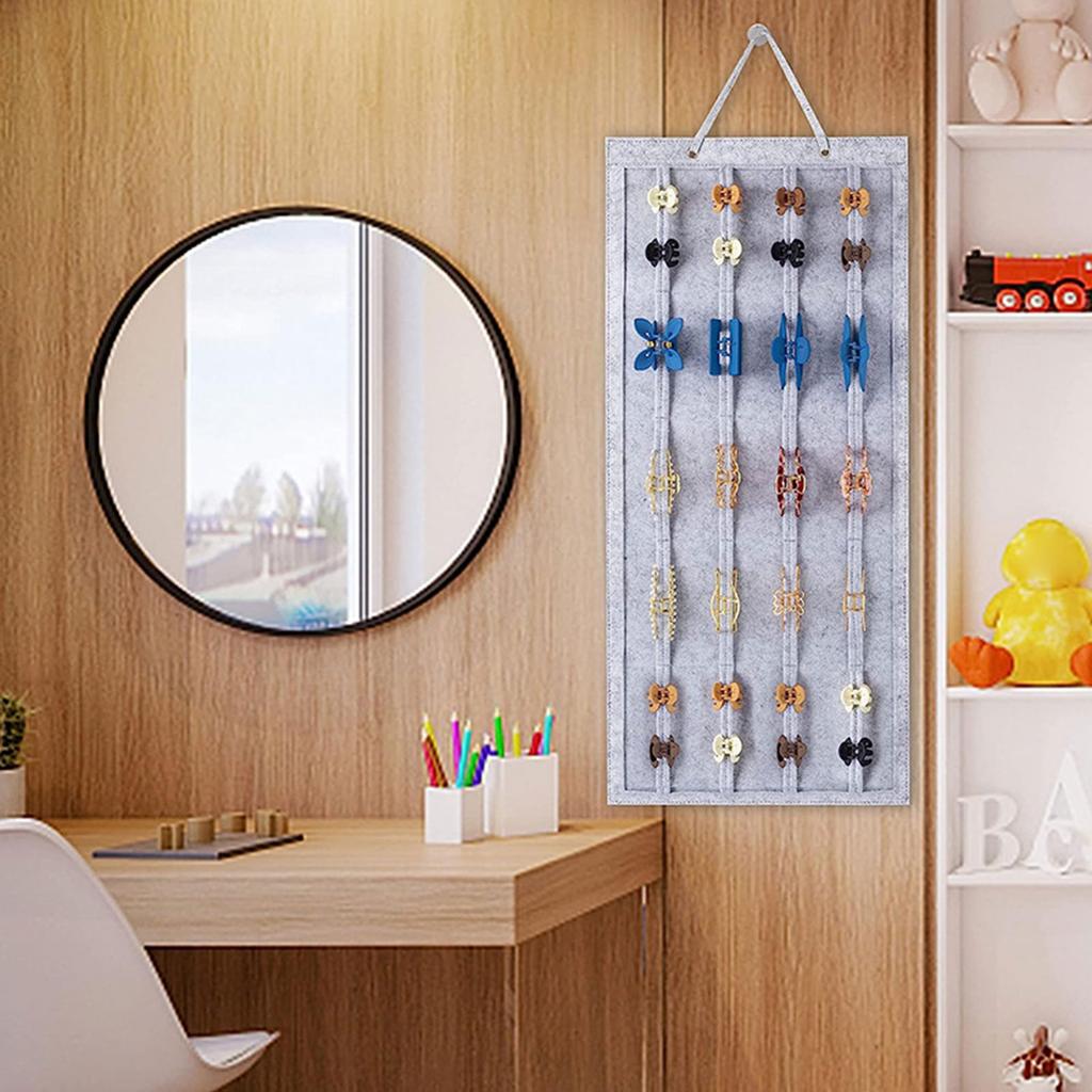 Hanging Wall Headband Holder Felt Hairbands Organizer Hair Claw Storage Hairpins Hair Accessories Display Stand for Lady