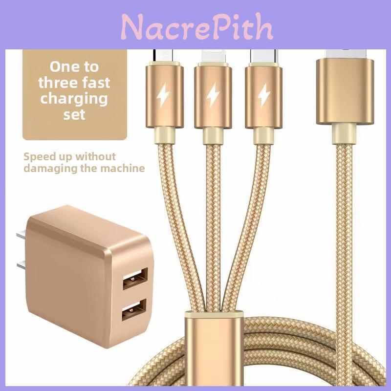 Apple Huawei Android 3 In 1 Fast Charging Cable With 2a Charger And Dual Usb Ports For Home Office Use