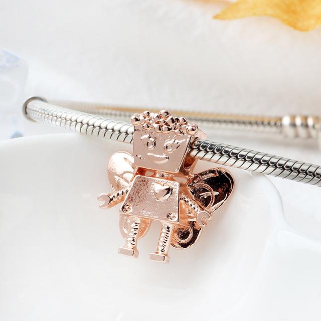 Originálny náramok na panvicu s čiernym smaltom Disny korálky Mary Poppins DIY náramky pre ženy luxusné šperky doplnky vianočný darček