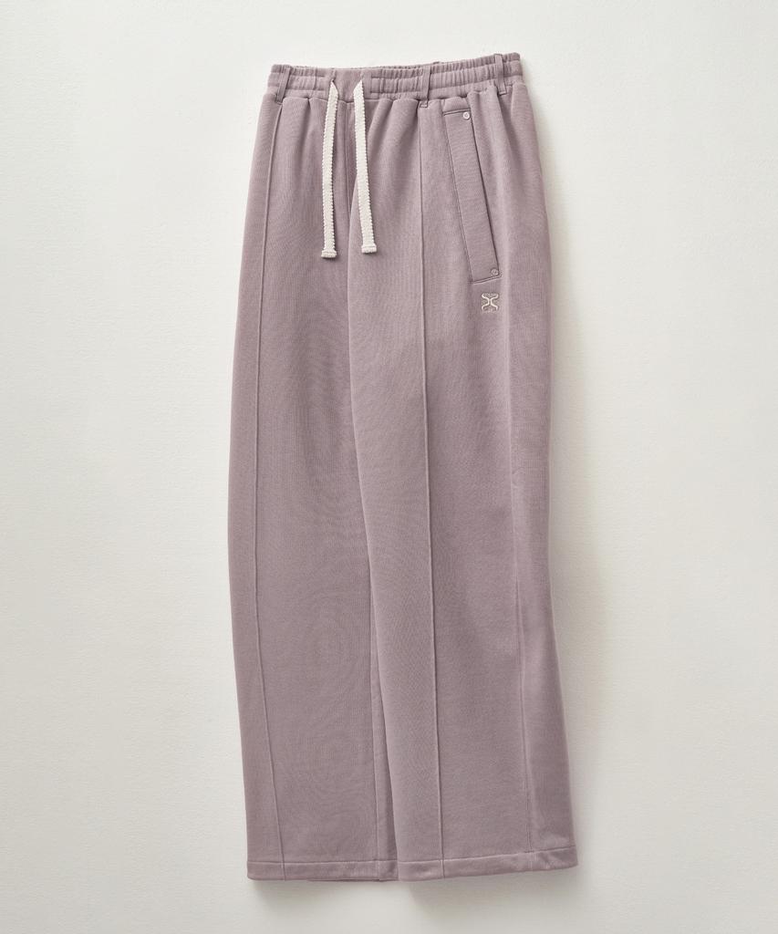 Seteo Cotton Elastic Waist Sweatpants Purple (Type A)