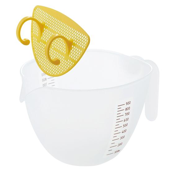 1L Convenient Liquid Measuring Bowl Removable Filter Baking Tool Measurement