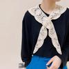 Summer Outer Lace Crochet Fake Collar Sweet Solid Color Decorative Versatile Thin Shawl Female Foreign Style Hollow Cloud Shoulder