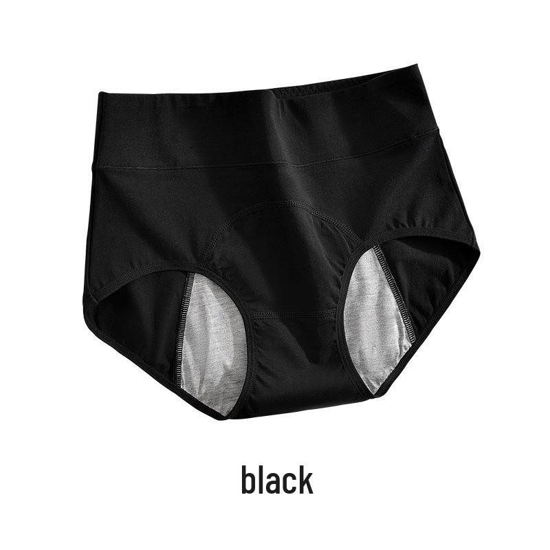 Women's High-Waist Antibacterial Cotton Menstrual Briefs - Leak-Proof Period Underwear for Girls