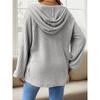 Pregnant Women Knit Hooded Long Sleeve Loose Fit Maternity Top