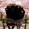 1PC gold stars Umbrella-8-Rib Reinforced, Automatic Open, Lightweight & Durable, Cute Fashion Accessory for Outdoor-K1247