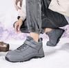 Unisex Plush Snow Boots Waterproof Cotton Shoes Couple Winter Outdoor Walking Ankle Boots Anti-slip Fur-lined Hiking Shoes