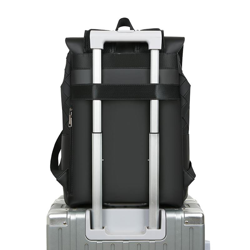 Trendy and Fashionable Backpack with Simple and Versatile Membrane, Waterproof and Casual Backpack for Men's Business Commuting Computer Bag