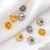 5/10Pcs 18K Gold Plated 8.8mm DIY Tassel Earrings Hair Accessories Brass Jellyfish Shape Beads Caps for Jewelry Making Supplies