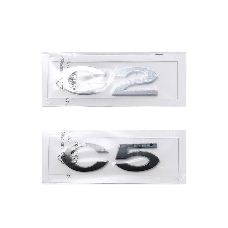 Pegatinas de coche con logo C2 C4 C5 para Citroen C2 C4 C5 maletero trasero etiqueta de modificación de personalidad tridimensional 3D emblema de refit