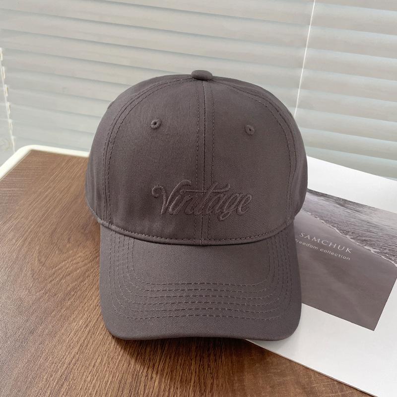 Big head circumference hat male and female students couple embroidered cap showing small face deepening big round face baseball cap tide