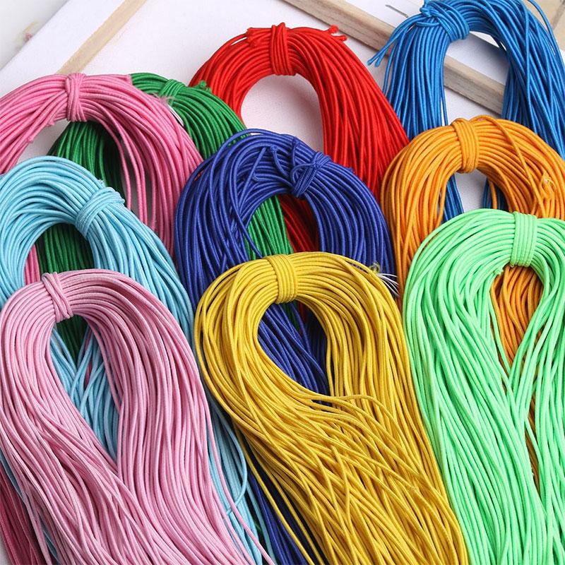 1.5mm Strong Elastic Rope Colorful High-Quality Elastic Band Rubber Cord for DIY Sewing Jewelry Crafts Making Accessorie