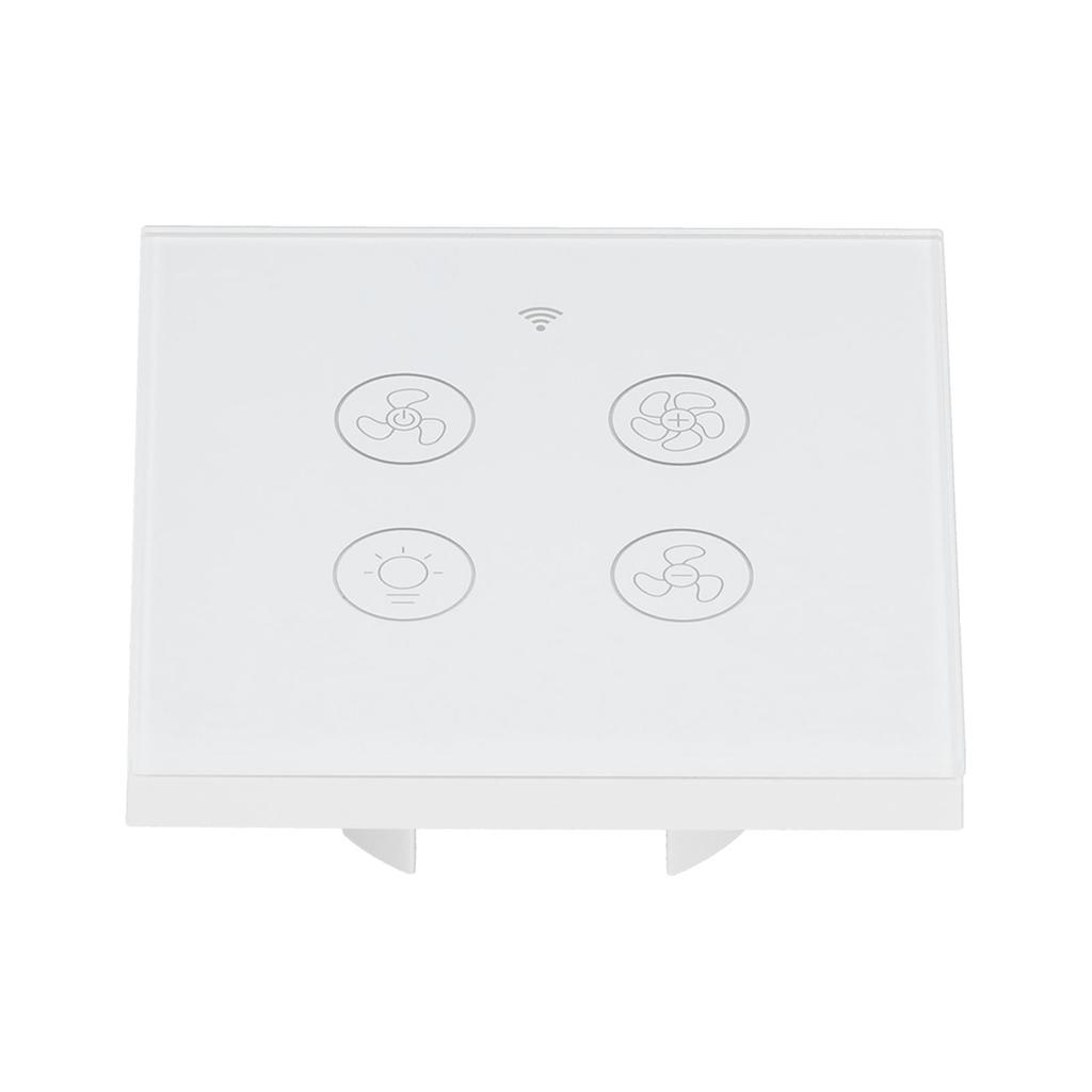 Intelligent Wifi Fan Light Switch Support RF Remote Control Voice Control 100?250V White