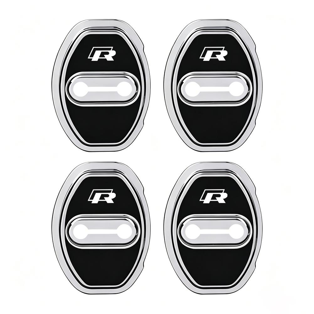 4Pcs Silicone Car Door Lock Buckle Protector Cover For VW Golf Tiguan T-Roc Polo Passat ID.4 T-Cross ID.3 Taigo ID.7 Atlas Beetl