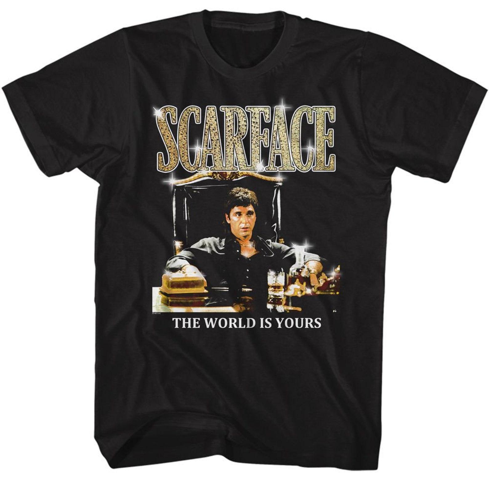 Scarface Gold Logo Black T-Shirt 2XL