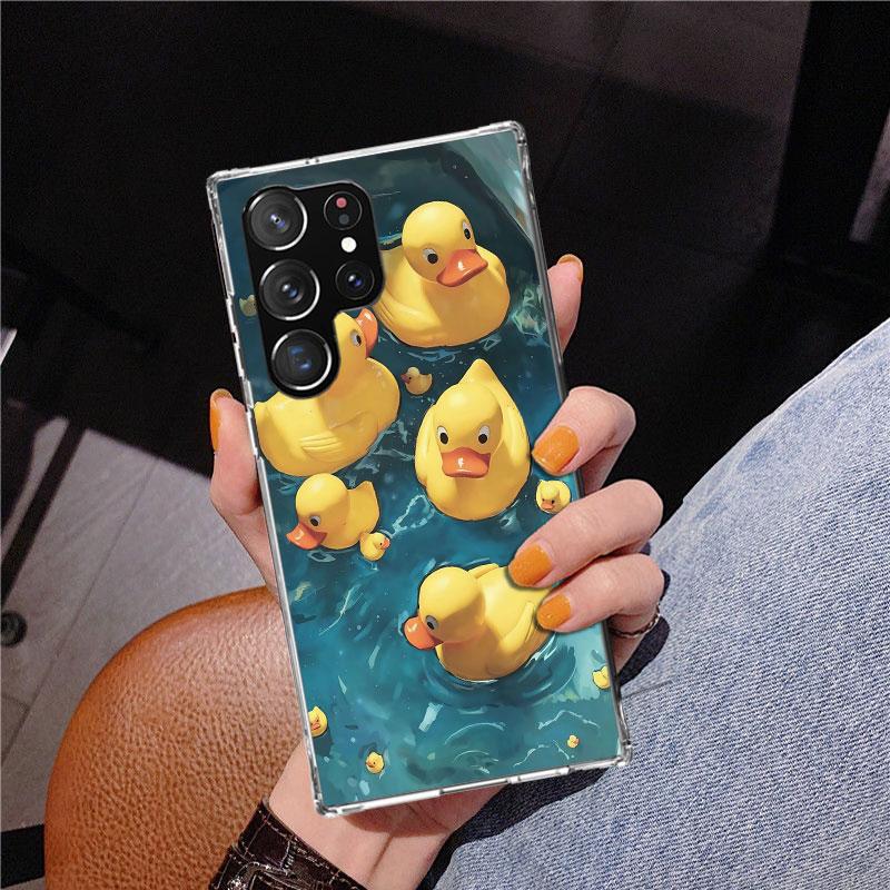 Rubber Ducks Swimming Pool Phone Case For Samsung Galaxy S24 S25 Edge S26 Ultra S23 S22 S21 Plus S20 FE + Personalized Print Cov