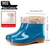 Women's Slip-On Waterproof Short Rain Boots, Non-Slip Mom Shoes for Kitchen, Home & Garden with Tendon Sole
