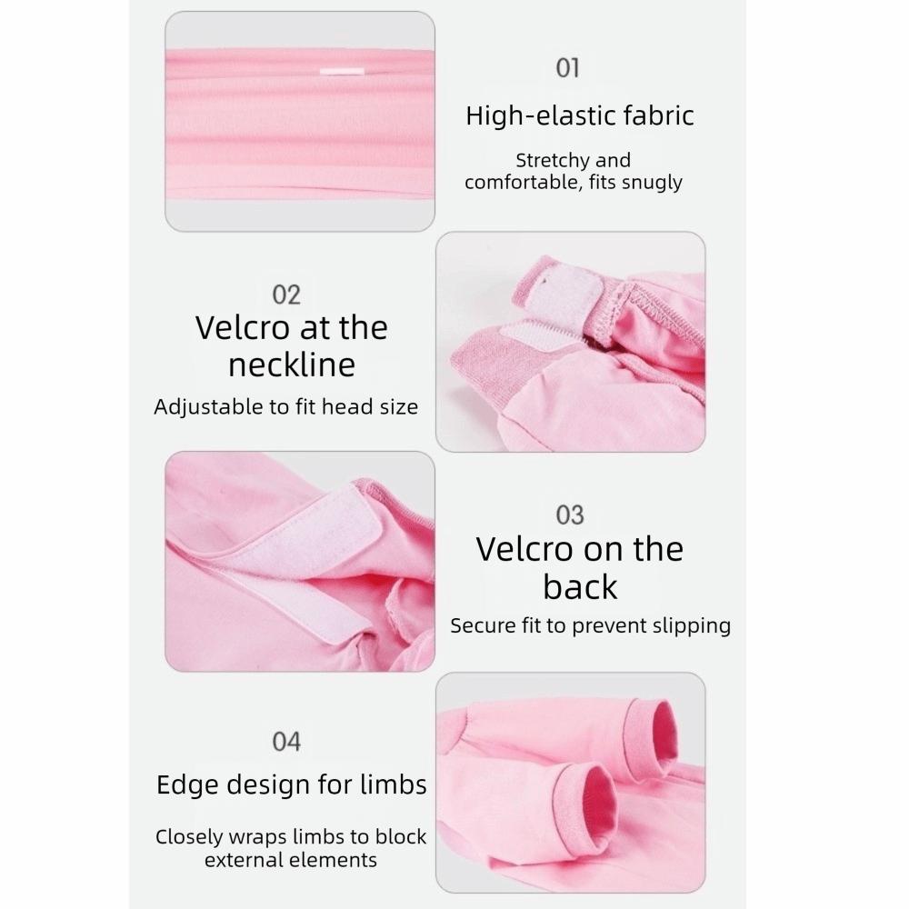 Adjustable Cat Recovery Suit Breathable Comfortable Cat Sterilization Suit Soft Solid Color Cat Weaning Suit Wounds Recovery