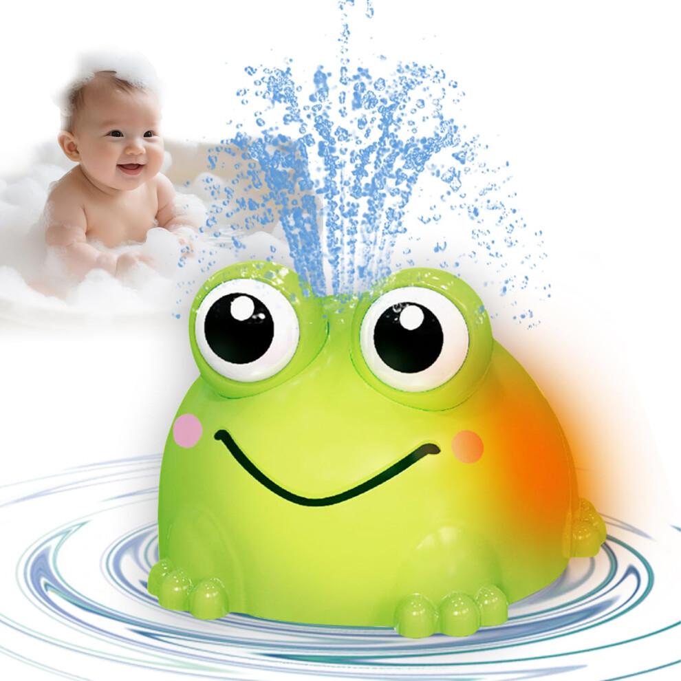 VViN Baby Bath Toys for 1 2 3 Year Old, Sensory Light Up Bath Toys, Frogs Induction Spray Water Toy, Water Play Toys Toddler, Baby Toys for Boys Girl