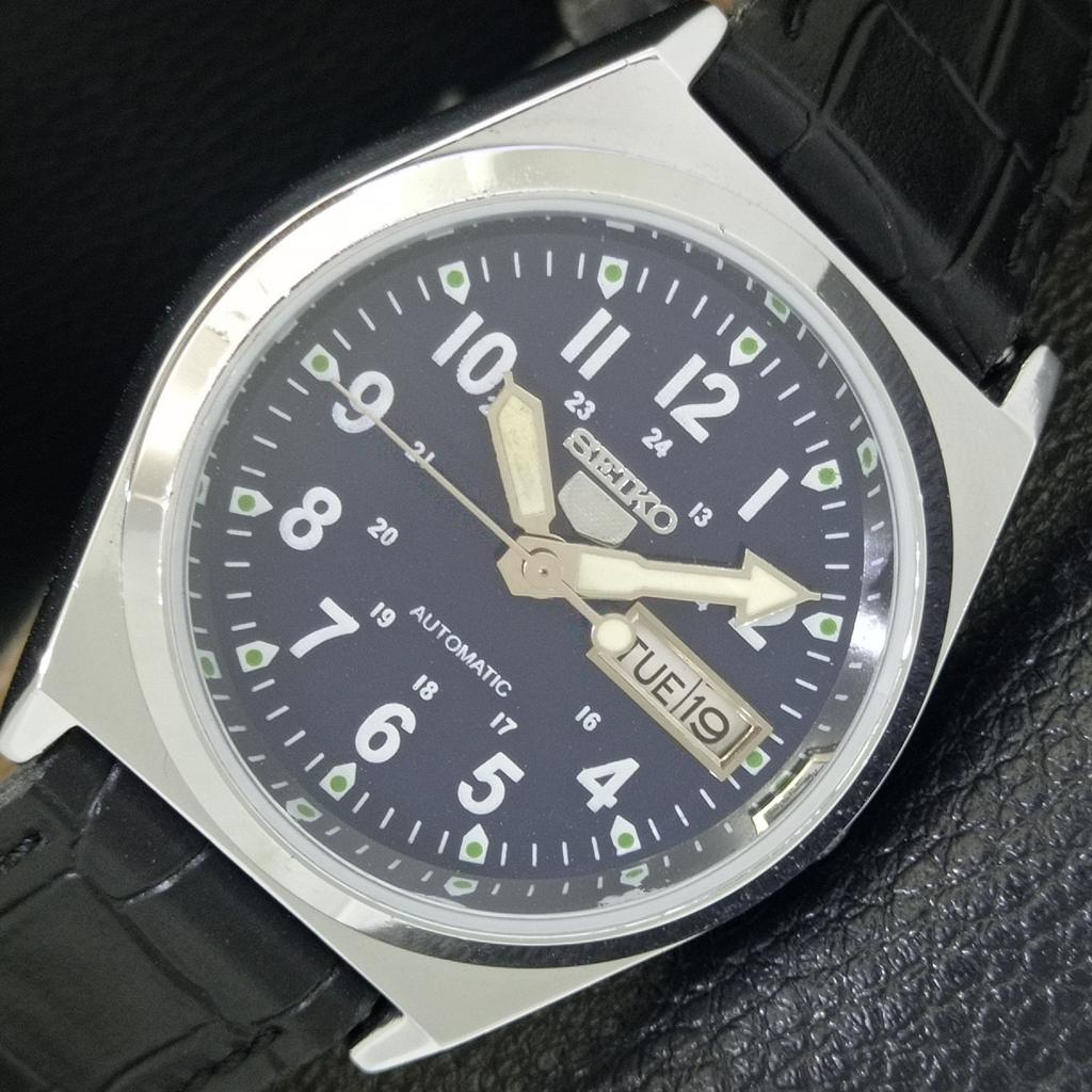 

JAPAN VINTAGE REFURBISHED SEIKO 5 AUTOMATIC 6309A MENS BLUE DIAL WATCH a441748-1 Sk-a441748