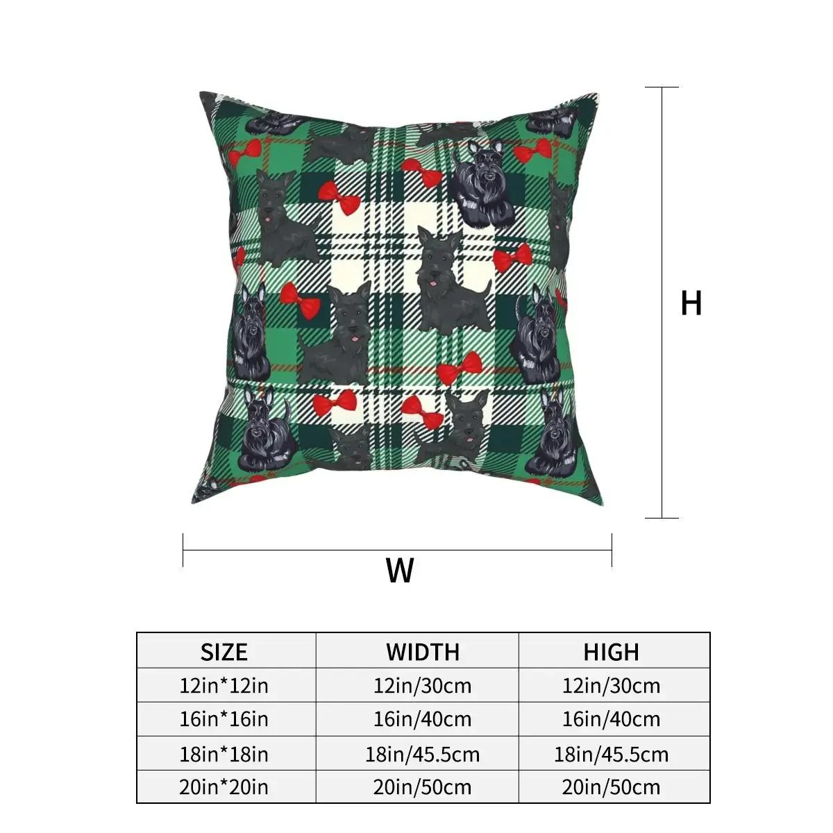 

Скотти Лав Наволочка Квадратная Полиэстер Накидка Подушка Шотландский Терьер Скотти Собака Тартан Скай Креативные Наволочки 66x66cm