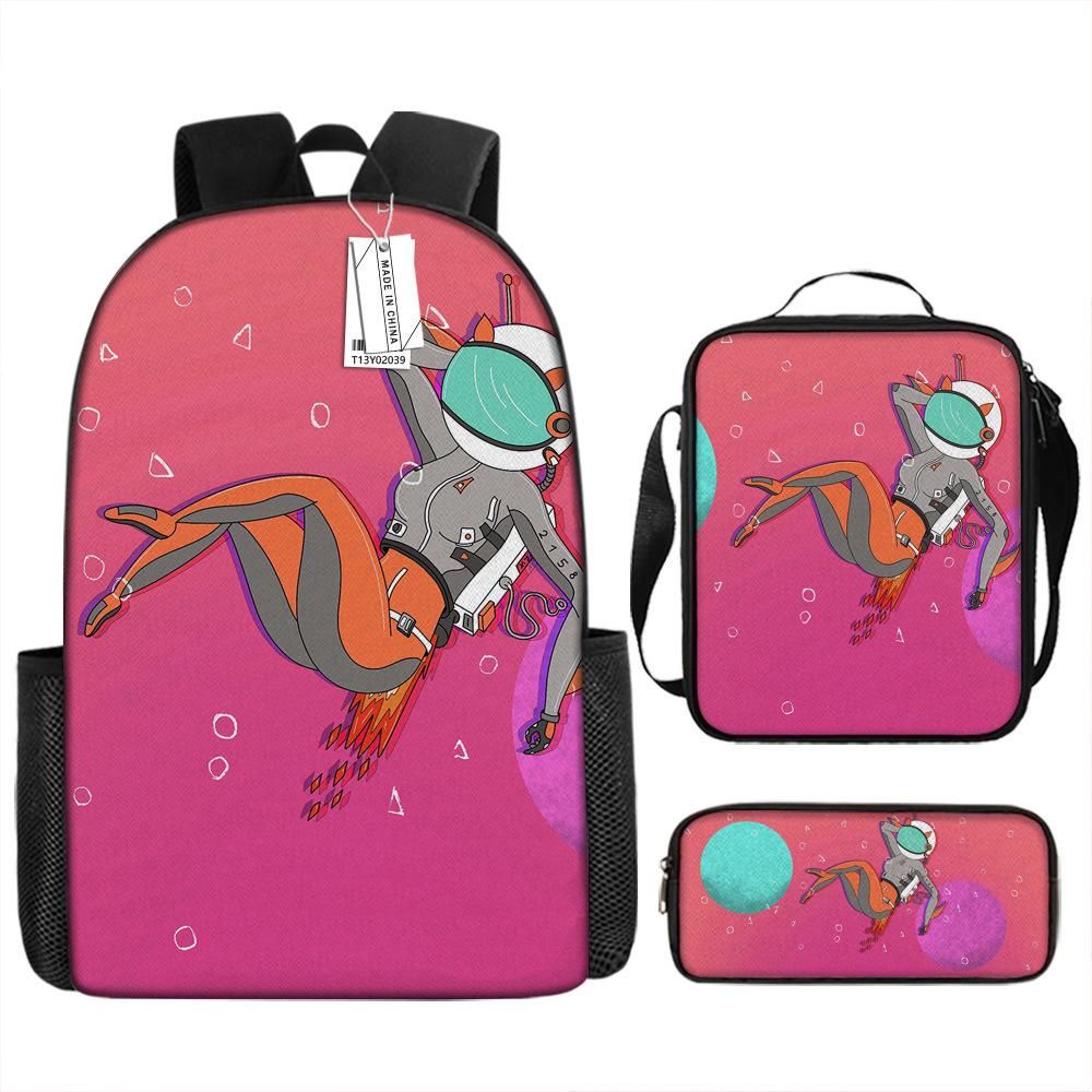New astronaut schoolbag, boys, primary school students, grades 3 to 6, handsome and lightweight, junior high school students, backpack, large capacity