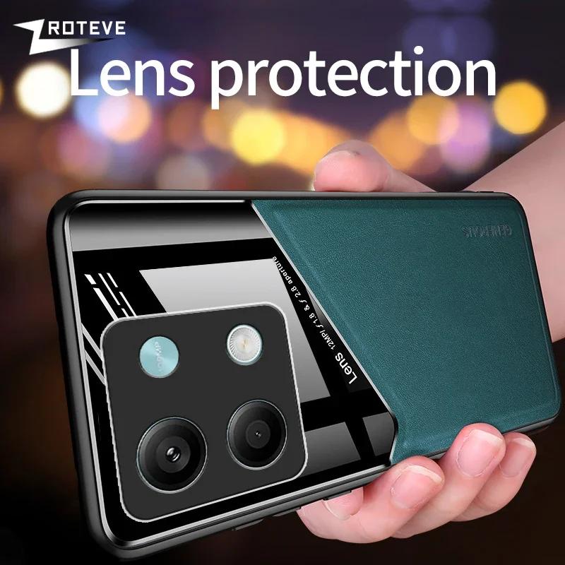 For Redmi Note13 Case PU Leather Car Magnetic Hard PC Cover For Xiaomi Redmi Note 13 12S 12 Pro Plus Xiomi Note12 Cases