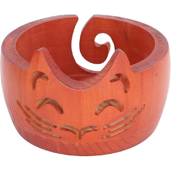 

Деревянная пряжемоталка Kuuleyn, Милая форма кошки, Практичный держатель, Диспенсер, Органайзер для вязания крючком, Принадлежности для хранения, для дома, рабочего места, вязания, рукоделия 16*16*10cm