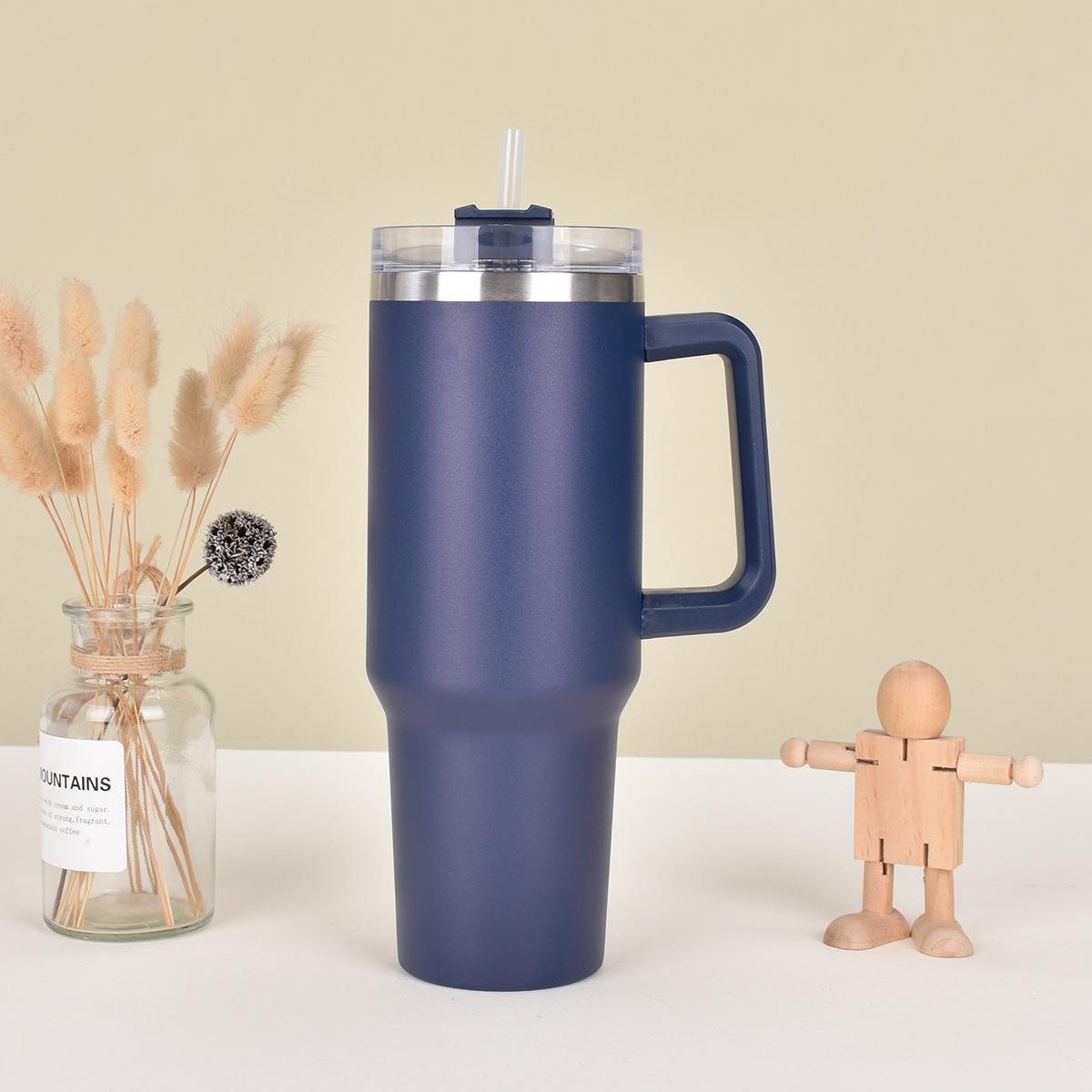 Auto Tasse Große Kapazität Edelstahl Thermos Tasse Outdoor Tragbare Griff Ice Bully Tasse 40oz