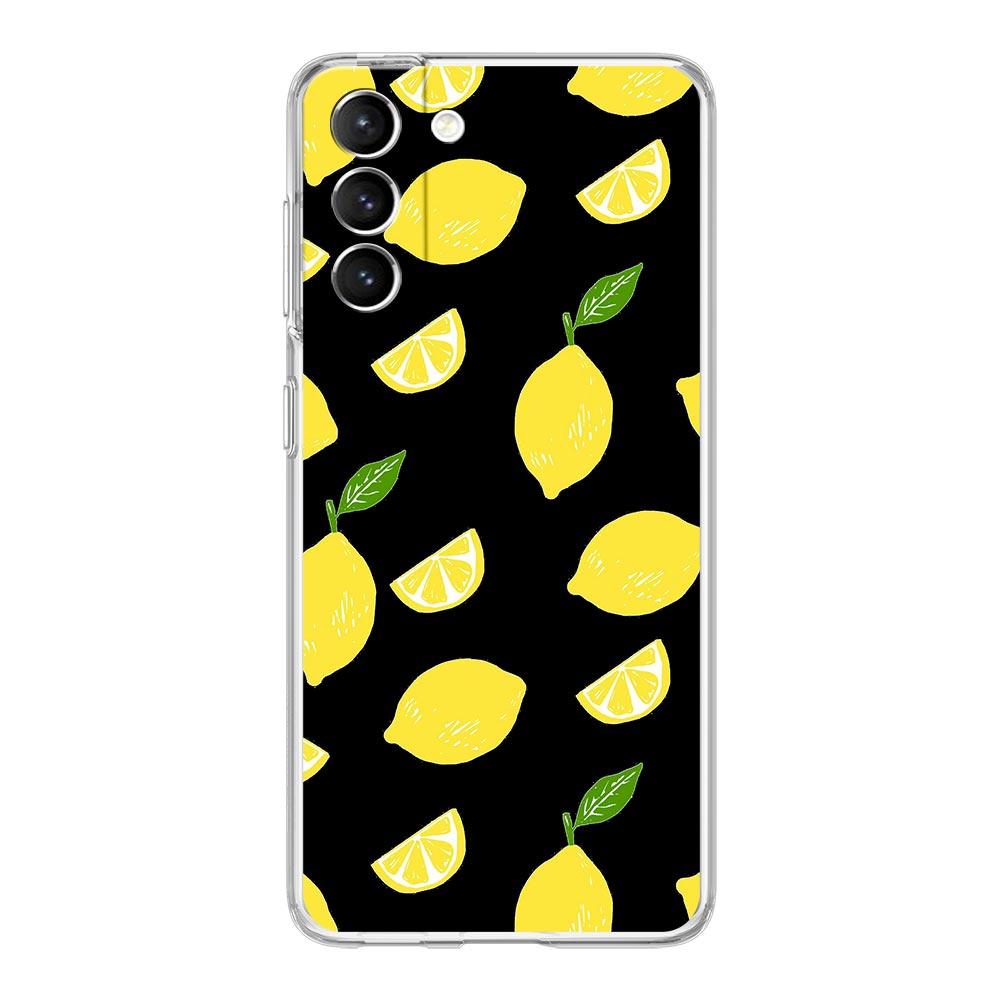 Mediterranean Lemon Phone Case For Samsung Galaxy S22 5G S20 Ultra S21 FE 5G S10E S9 S8 S10 Plus Note 20 10 Clear Silicone Cover