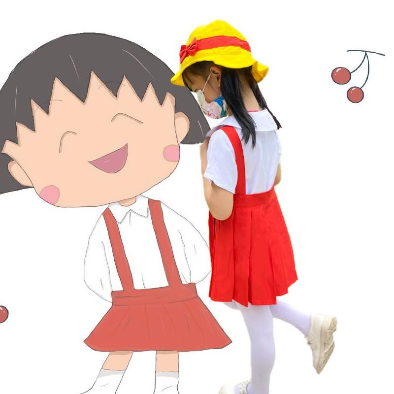 Halloween Chibi Maruko Cosplay Dress Family Matching Outfit Cute Lolita Style Kids Adults