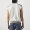 Emporio Armani Ss24 Logo Knit V-Neck Casual Vest Men tops Off-White 3D1MXU-1MQDZ-0128