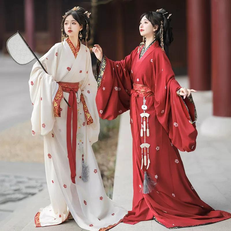 Chinese Style Warring States Robe Daily Adult Hanfu Women's Tail Large Volume Suit