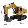 Alloy Remote Control Excavator Toy Car with Lights Sound Effect Electric Excavator Automobile Engineering Vehicle Children Gifts