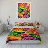 Set Colorato con Stampa di Frutta Varie Misure per Camera da Letto di Bambini e Adulti Raffinato Set Biancheria da Letto a 3 Pezzi, Regalo