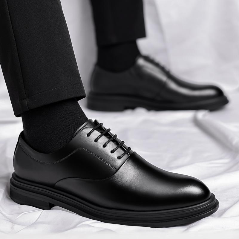 Men's Leather Oxford Shoe High - Quality And Comfortable Lace - Up Business Formal Shoe Comfortable And Anti -Slip Office Shoes