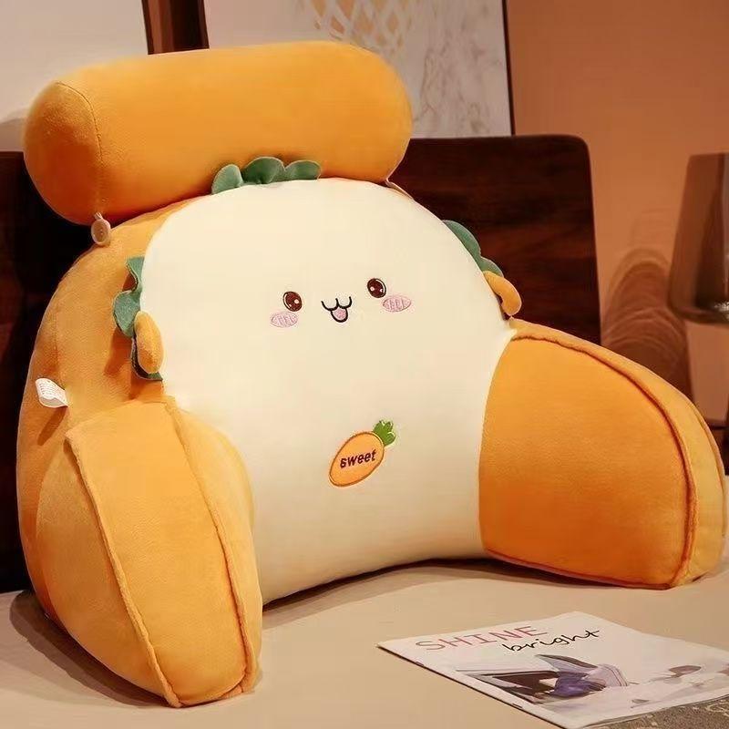 Cartoon Cute Waist Cushion Pillow Pillow Bedhead Soft Bag, Sofa Cushion Dormitory Office Chair Cushion Bed Back Cushion