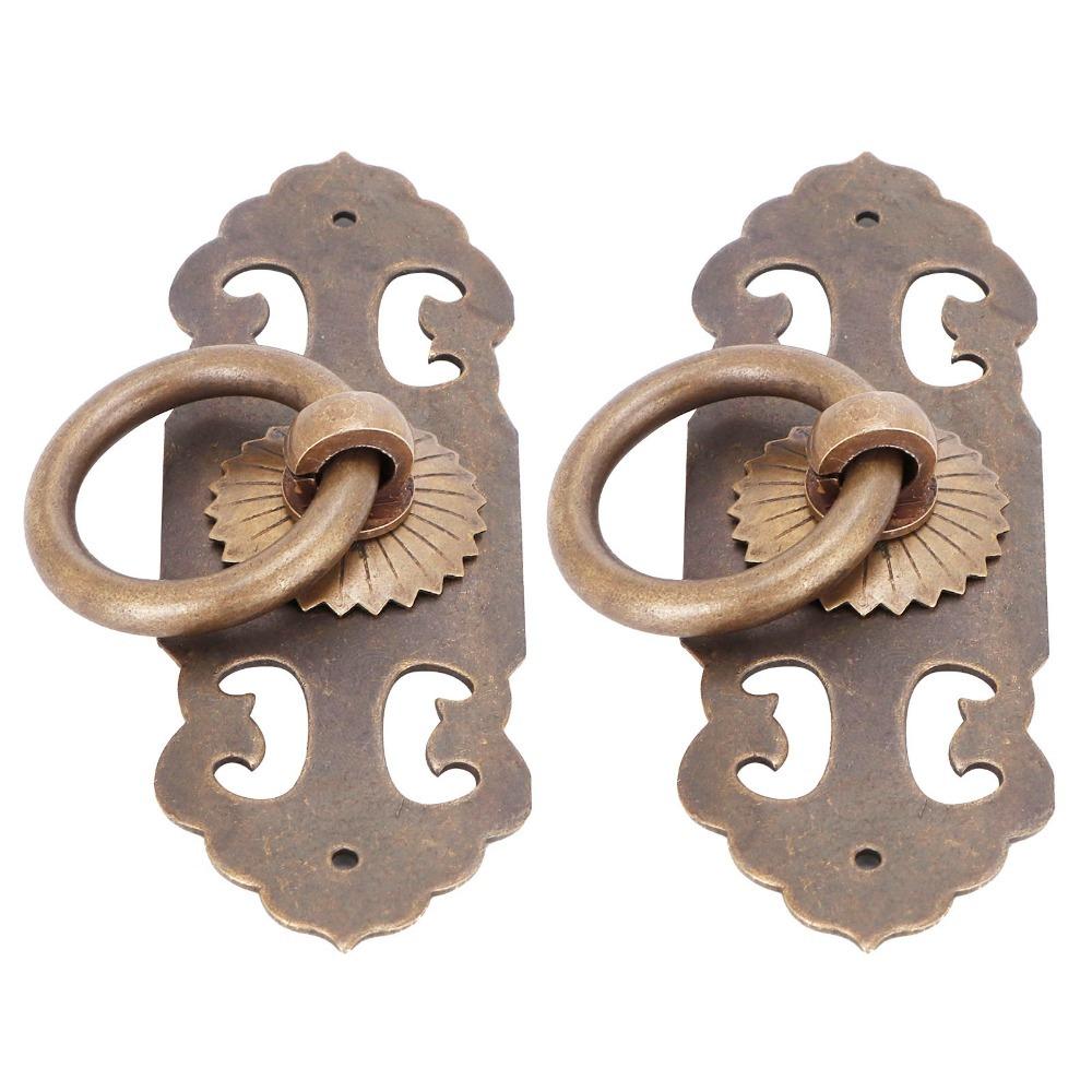 2pcs With Screws Cabinet Door Handle Durable Antique Pull Handle Drawer Pull Handle Wardrobes